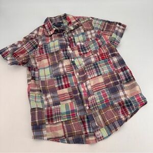 Vineyard Vines Patchwork Madras Classic Murray 100% Cotton Shirt Mens Medium